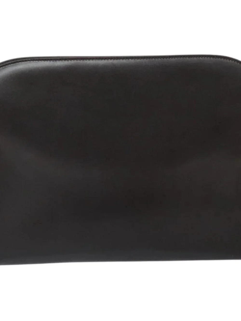 Salvatore Ferragamo Gancini Chain Shoulder Bag Leather Brown Gold Auth 166439